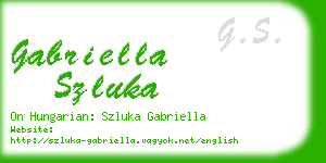 gabriella szluka business card